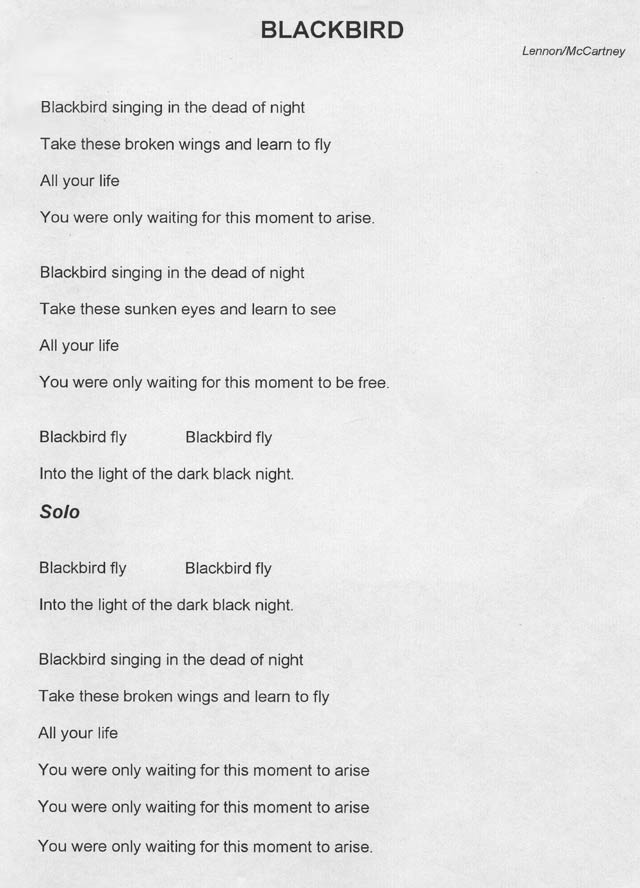blackbird lyrics